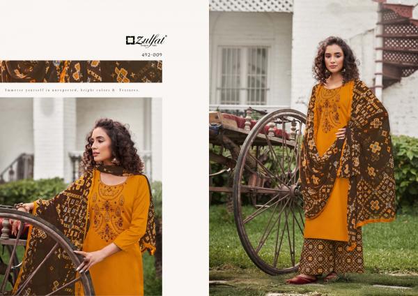 Zulfat Mandakini 492 Casual Designer Dress Material Collection